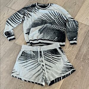 Minnie Rose Gray and Black Women Short Set